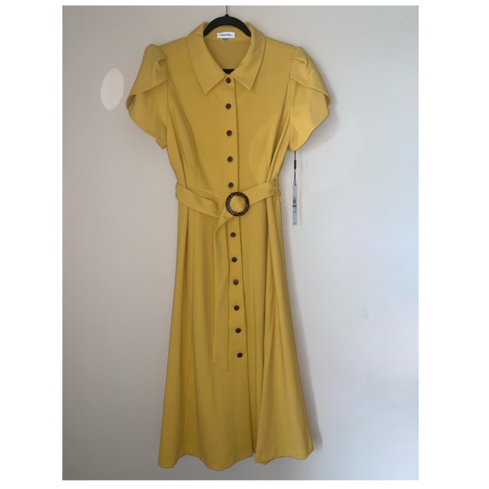 Calvin Klein retro midi dress 💛